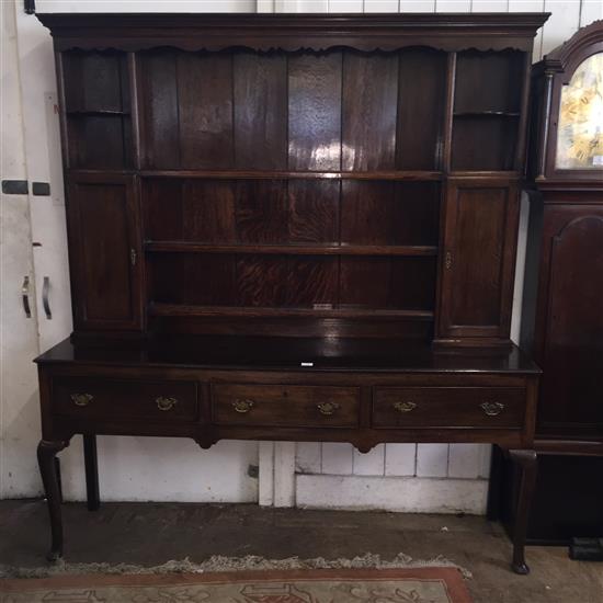 George III oak dresser(-)